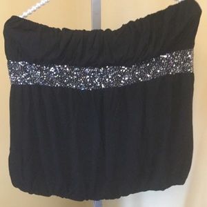 Lane Bryant strapless top with embellishment